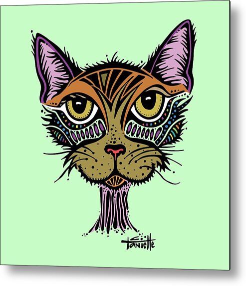 Cat Metal Print featuring the digital art Maisy by Tanielle Childers