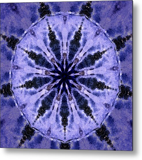 Mandala Metal Print featuring the digital art Mandala Ocean Wave by Nancy Griswold