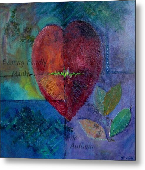 Heart Metal Print featuring the painting Manic Heart by Mark Lubich