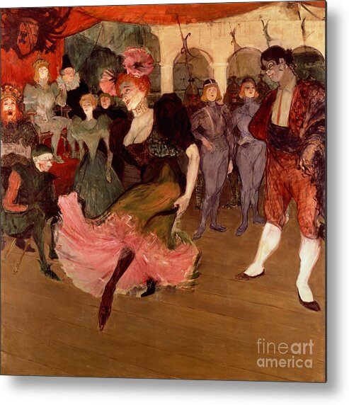 Dancing The Bolero Metal Print featuring the painting Marcelle Lender dancing the Bolero in Chilperic by Henri de Toulouse Lautrec