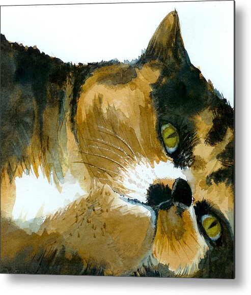 Calico Metal Print featuring the painting Mariah by Lynn Babineau