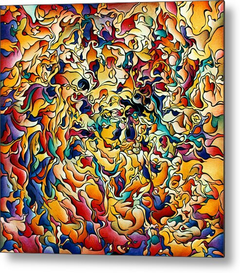 Marigold Metal Print featuring the painting Marigold Festival by Amy Ferrari