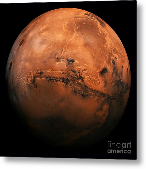 Nasa Metal Print featuring the photograph Mars The Red Planet by Edward Fielding
