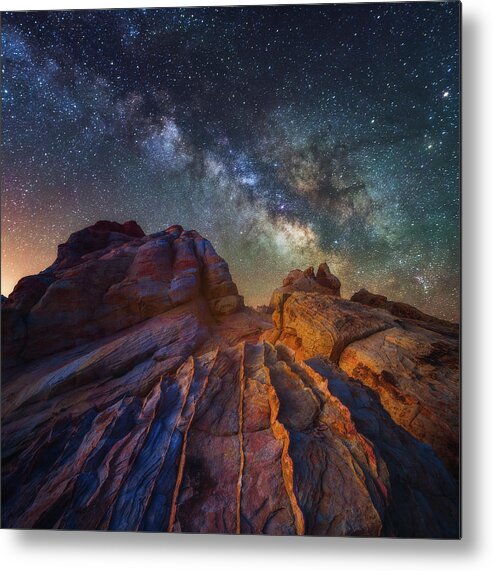 Milky Way Metal Print featuring the photograph Martian Landscape by Darren White