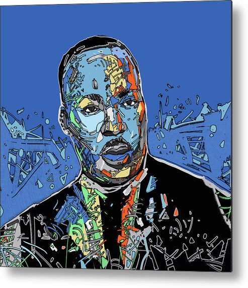 Martin Luther King Jr Metal Print featuring the digital art Martin Luther King Color by Bekim M