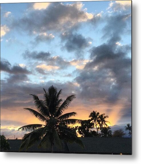 Maui Metal Print featuring the photograph #maui Sunset Tonight. Lucky We Live by Darice Machel McGuire
