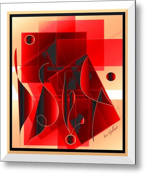 Abstract Art Metal Print featuring the digital art Melodies by Iris Gelbart