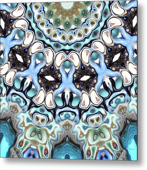 Mandala Metal Print featuring the digital art Melting Colors In Symmetry by Phil Perkins