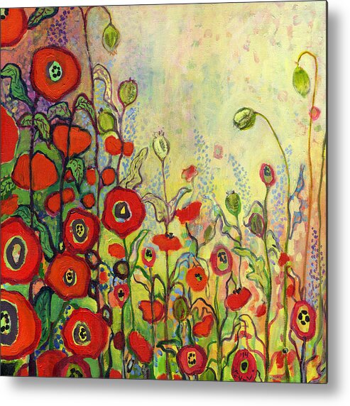 Poppy Metal Print featuring the painting Memories of Grandmother's Garden by Jennifer Lommers