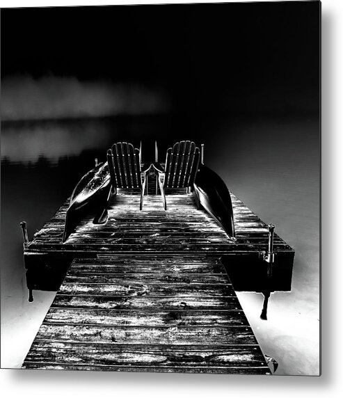 Landscape Metal Print featuring the photograph Midnight Dock by David Patterson
