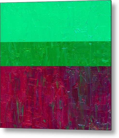 Collage Metal Print featuring the painting Mint and Grape by Michelle Calkins