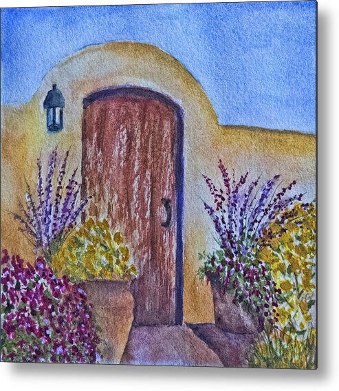 Southwest Metal Print featuring the painting Mission Gate by Terry Ann Morris