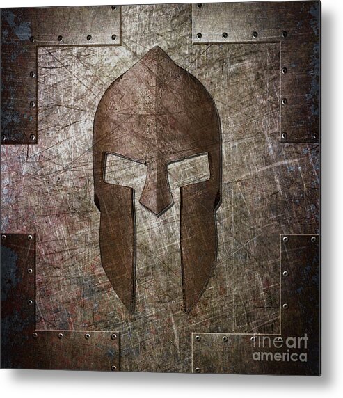 Spartan Metal Print featuring the digital art Molon Labe by Fred Ber