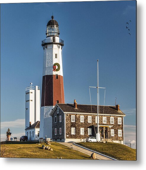 Lighthouse Metal Print featuring the photograph Montauk Lighthouse 2 by Cathy Kovarik