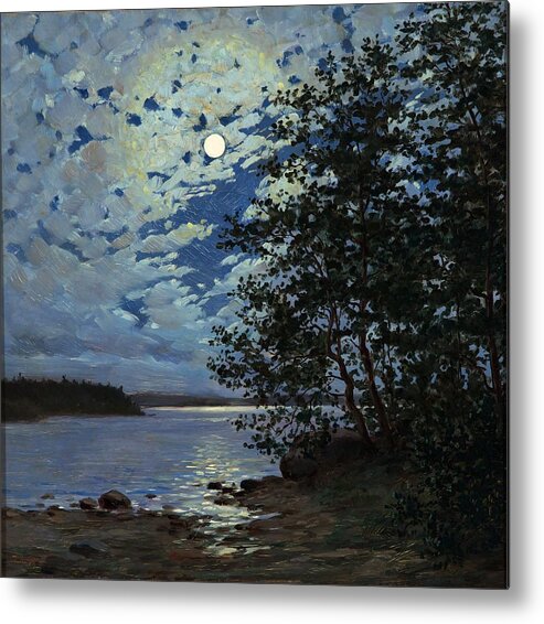 Thure Sundell Metal Print featuring the painting Moonlight by MotionAge Designs