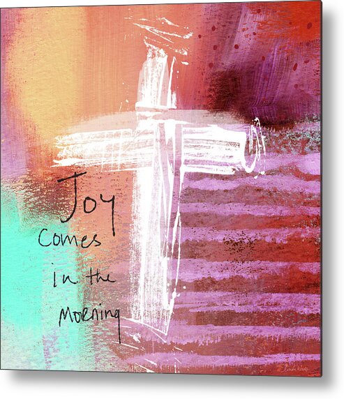 Joy Comes In The Morning Metal Print featuring the mixed media Morning Joy- Abstract Art by Linda Woods by Linda Woods