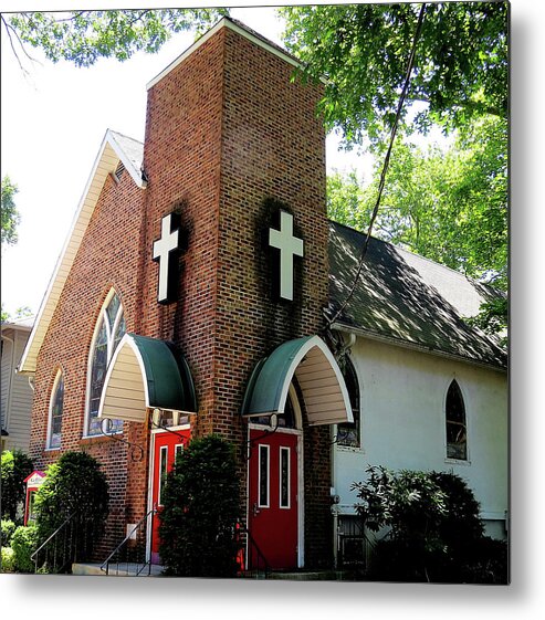 Mt. Zion Metal Print featuring the photograph Mt Zion A.m.e. Church by Linda Stern