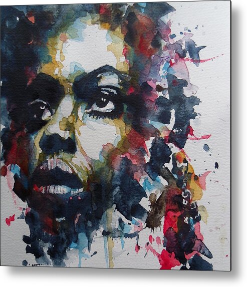 Nina Simone Metal Print featuring the painting My Baby Just Cares For Me by Paul Lovering