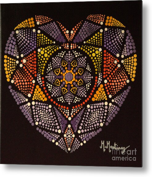 Heart Metal Print featuring the painting My Heart Is Yours by Maria Martinez