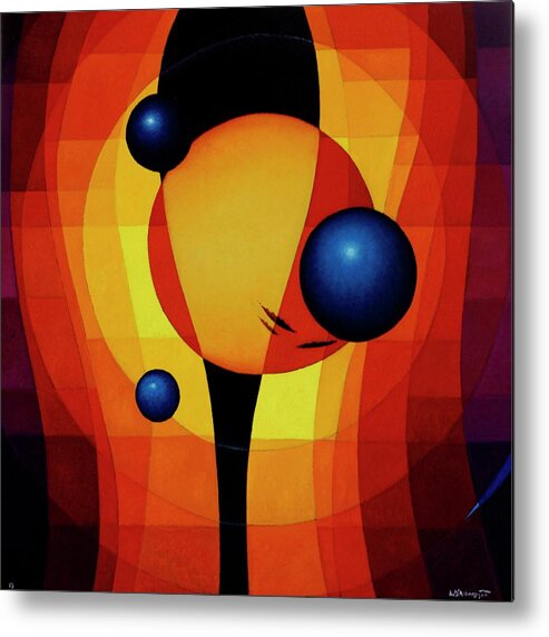 #abstract Metal Print featuring the painting Mysterium by Alberto DAssumpcao