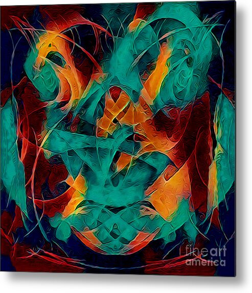 Abstracts Metal Print featuring the mixed media Mystical Spirits by DB Hayes