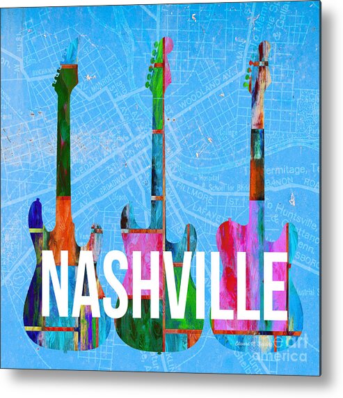 Nashville Metal Print featuring the photograph Nashville Guitars Music Scene by Edward Fielding