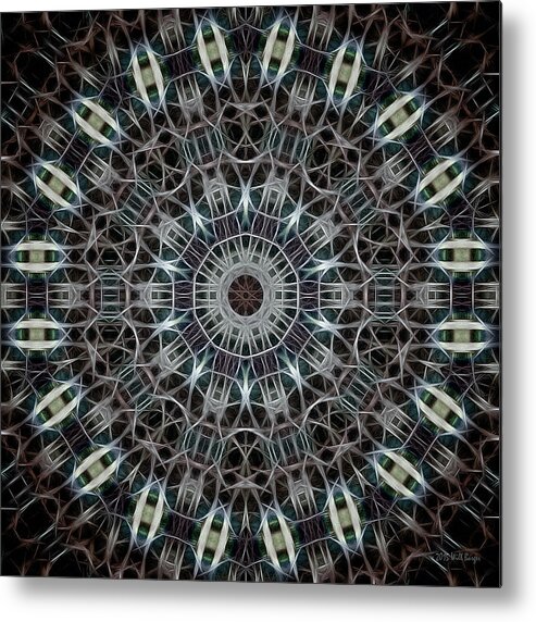 Tao Metal Print featuring the painting Neon Mandala, Nbr 19E by Will Barger