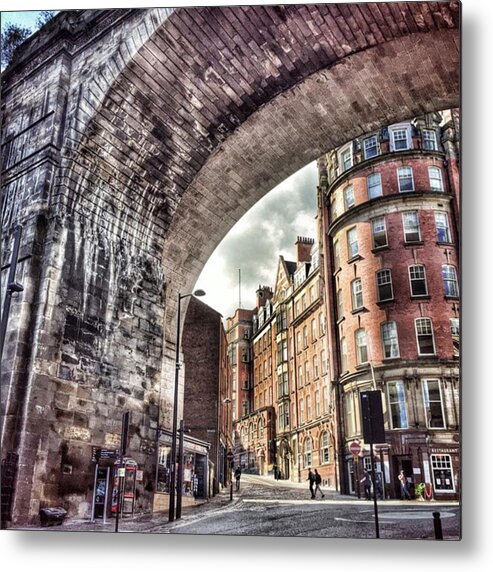 Bridge Metal Print featuring the photograph Grey Street Arch Newcastle upon Tyne by Stew Lamb