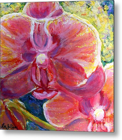Orchid Metal Print featuring the painting Nixon's Image Of Delicacy by Lee Nixon