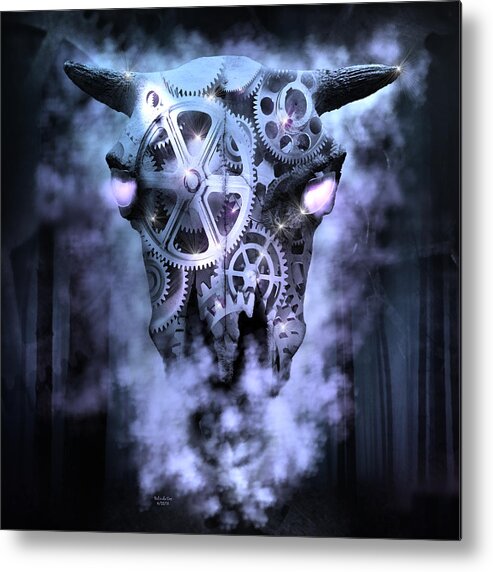 Digital Art Metal Print featuring the digital art No Bull by Artful Oasis