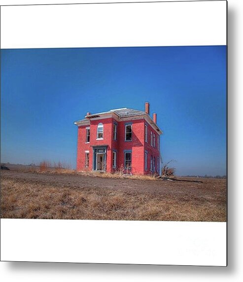 Abandoned Metal Print featuring the photograph No Longer Needed
western Illinois by Larry Braun