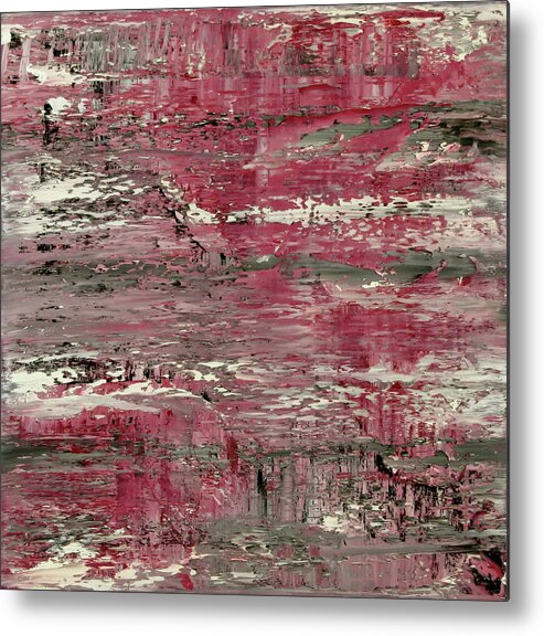 Abstract Metal Print featuring the painting No Love Lost by J Loren Reedy