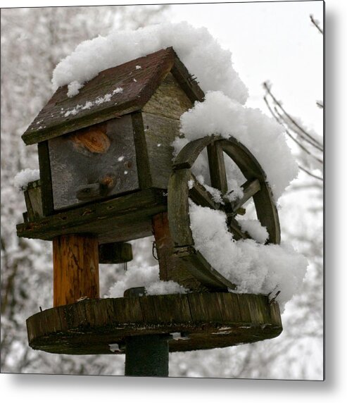 Birdhouse Metal Print featuring the photograph Nobody's Home by DJ Florek