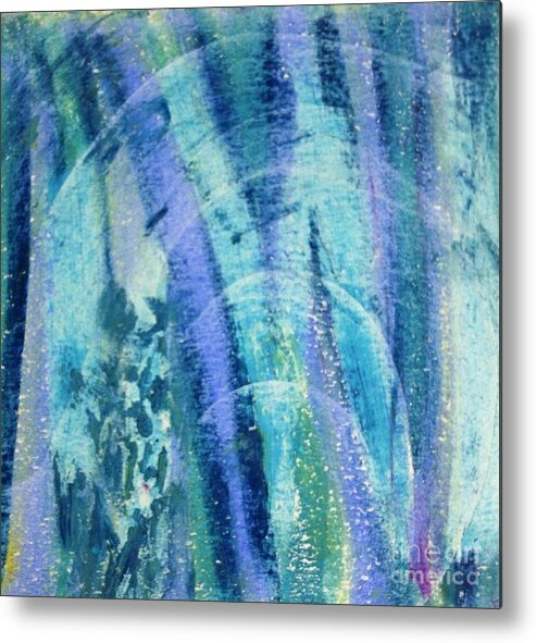 Northern Lights Metal Print featuring the painting Northern Lights by Deb Stroh-Larson