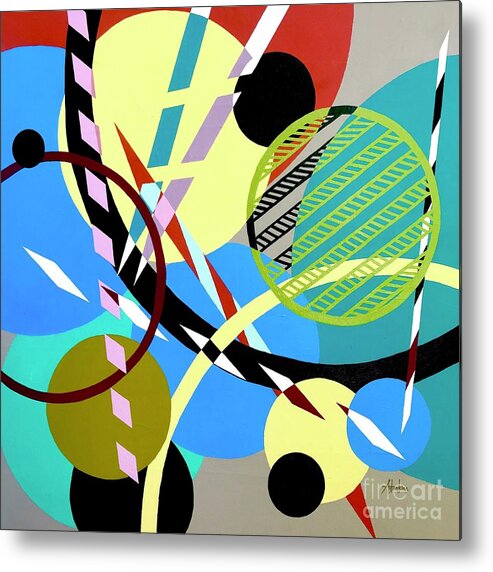 Kandinsky Metal Print featuring the painting Composition #21 by Natalia Astankina