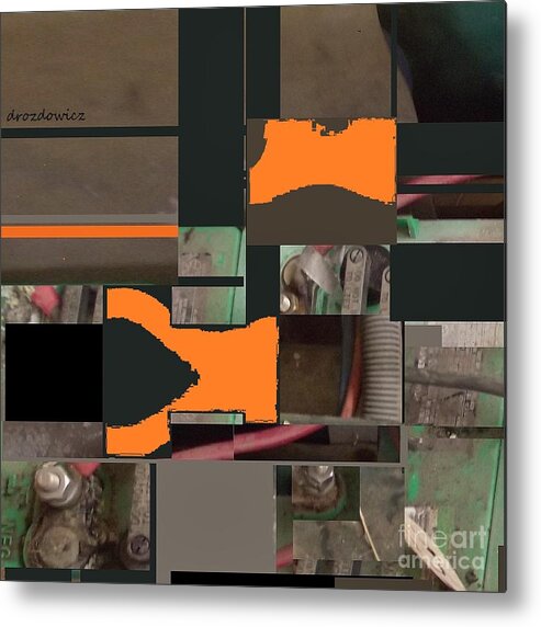 Mechanical Orange Tools Metal Print featuring the mixed media Nuts And Bolts by Andrew Drozdowicz