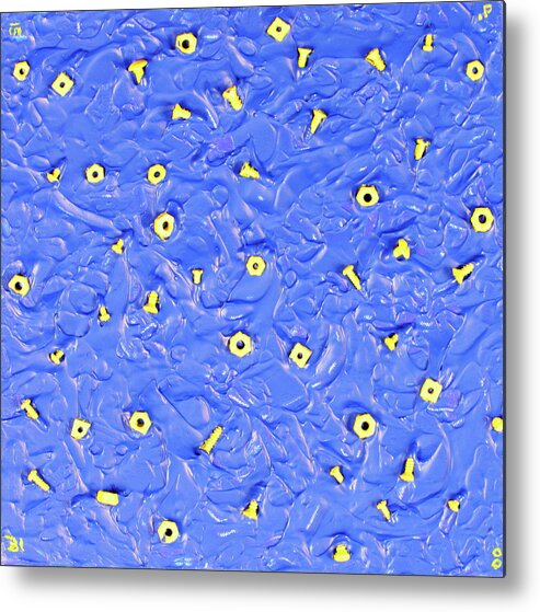 Abstract Metal Print featuring the painting Nuts and Bolts by Thomas Blood