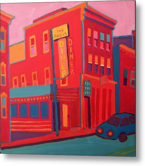 Diner Metal Print featuring the painting Oasis Diner Burlington VT by Debra Bretton Robinson