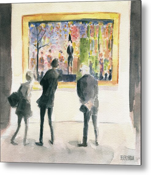 Interior Metal Print featuring the painting Observing Seurat by Beverly Brown