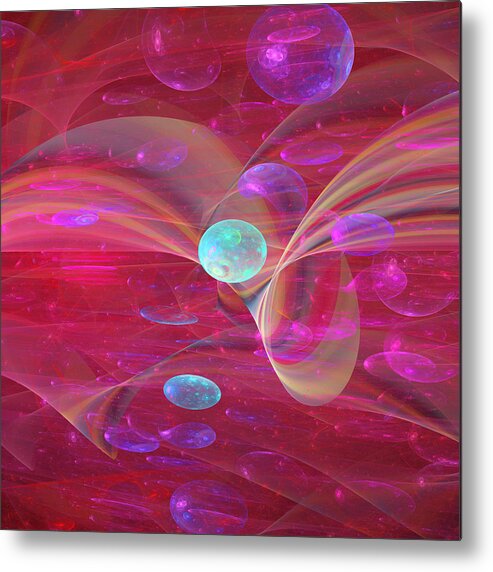 Abstract Metal Print featuring the digital art Ocean Of Sweet Wishes by Lenka Rottova