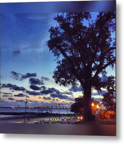 Frontbeach Metal Print featuring the photograph Ocean Springs Evening #frontbeach by Joan McCool