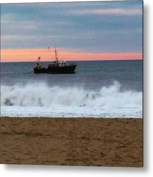 Ocean Metal Print featuring the photograph Ocean Tug in the Storm by Vic Ritchey