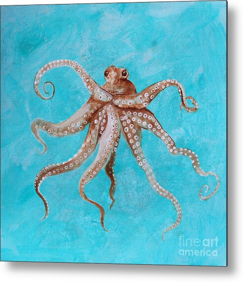 Octopus Metal Print featuring the painting Octopus by Robin Pedrero