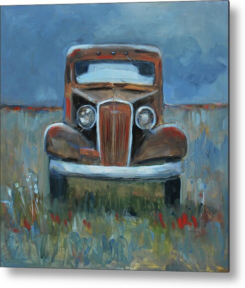 Old Car Metal Print featuring the painting Old Timer by Billie Colson