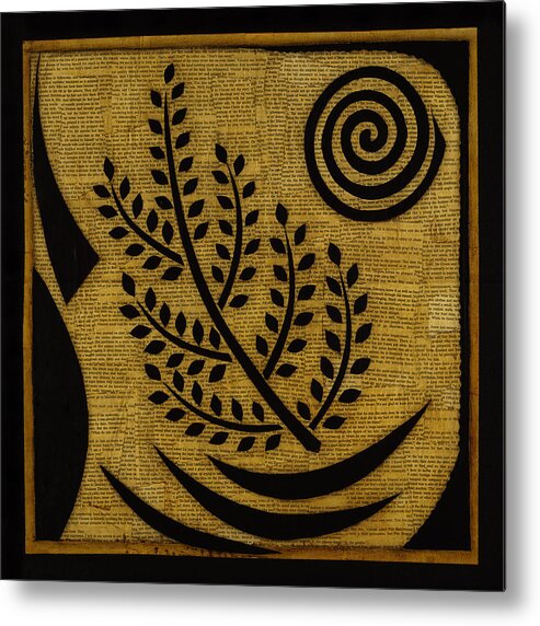 Meditation Metal Print featuring the mixed media Olive Branch by Gloria Rothrock