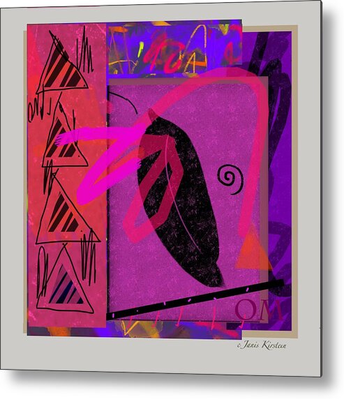 Om Metal Print featuring the digital art OM Meditation for the Third Eye Chakra by Janis Kirstein
