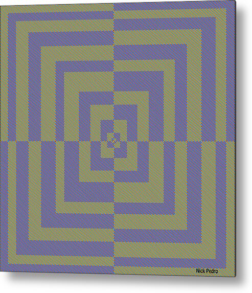 Digital Metal Print featuring the digital art Optical Illusion Number Two by George Pedro