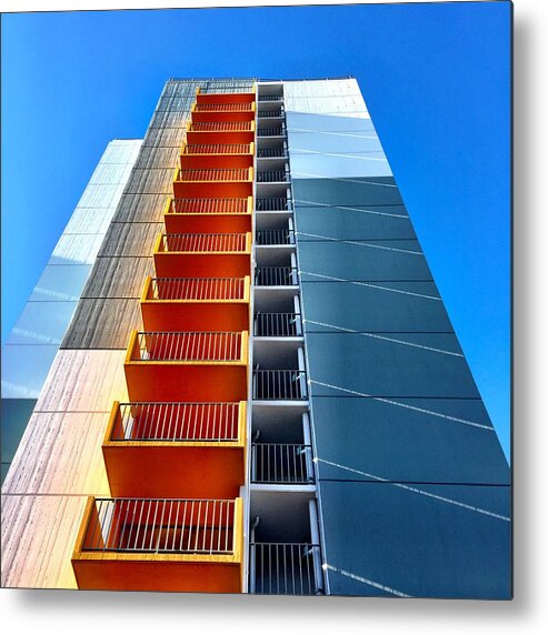  Metal Print featuring the photograph Orange and Blue Lookup by Julie Gebhardt