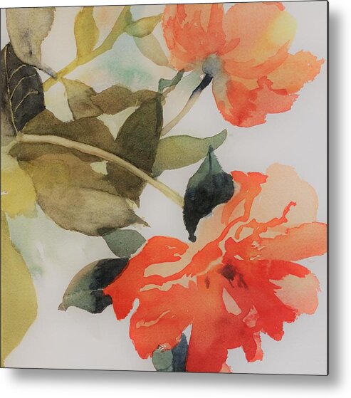 Orange Metal Print featuring the painting Orange Blossom Special by Elizabeth Carr