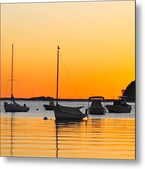 Boat Metal Print featuring the photograph Orange Glow by Justin Connor